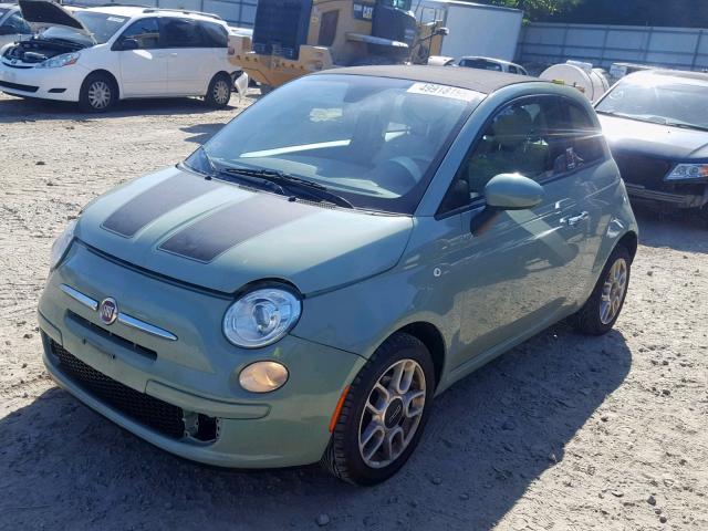 3C3CFFDR6CT313833 - 2012 FIAT 500 POP GREEN photo 2