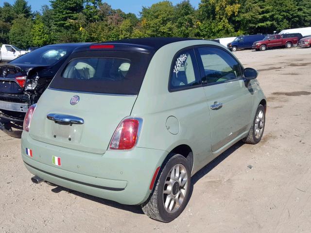 3C3CFFDR6CT313833 - 2012 FIAT 500 POP GREEN photo 4