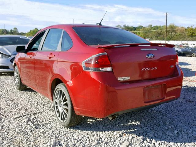 1FAHP3GN0AW214069 - 2010 FORD FOCUS SES RED photo 3