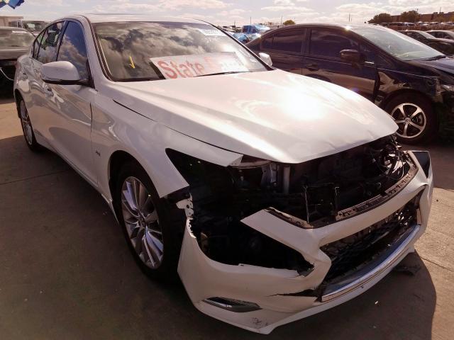 JN1EV7AP5JM361880 - 2018 INFINITI Q50 LUXE WHITE photo 1