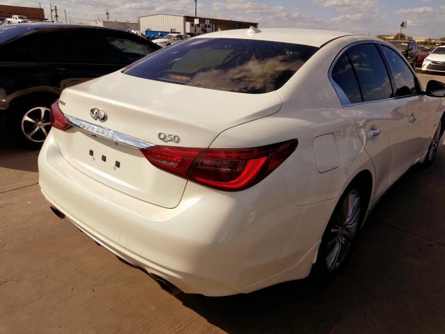 JN1EV7AP5JM361880 - 2018 INFINITI Q50 LUXE WHITE photo 4