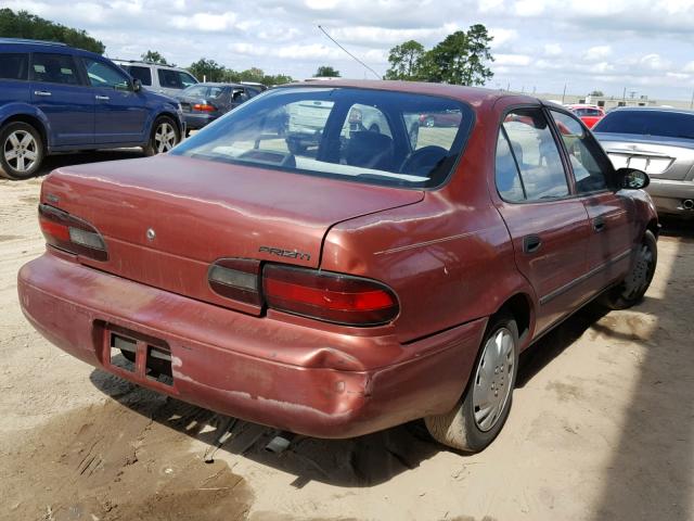 1Y1SK5262VZ446294 - 1997 CHEVROLET GEO PRIZM RED photo 4