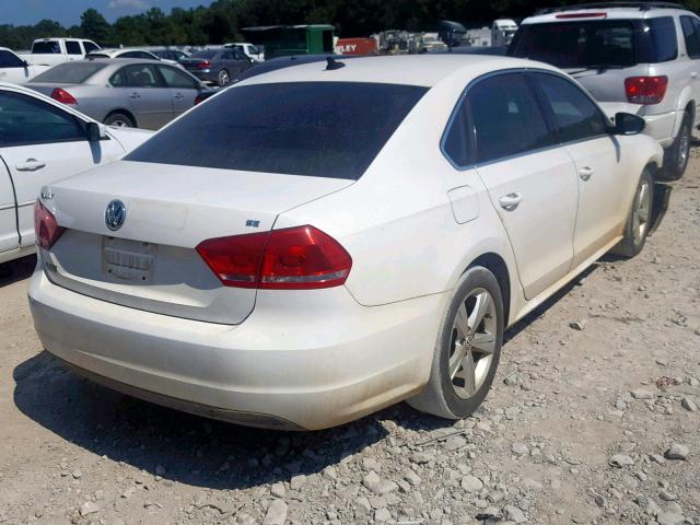 1VWBH7A32CC067170 - 2012 VOLKSWAGEN PASSAT SE WHITE photo 4