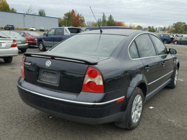 WVWPD63B93P458232 - 2003 VOLKSWAGEN PASSAT GLS BLACK photo 4