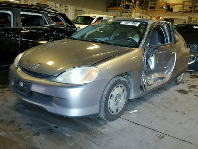 JHMZE1373YT000834 - 2000 HONDA INSIGHT GRAY photo 2