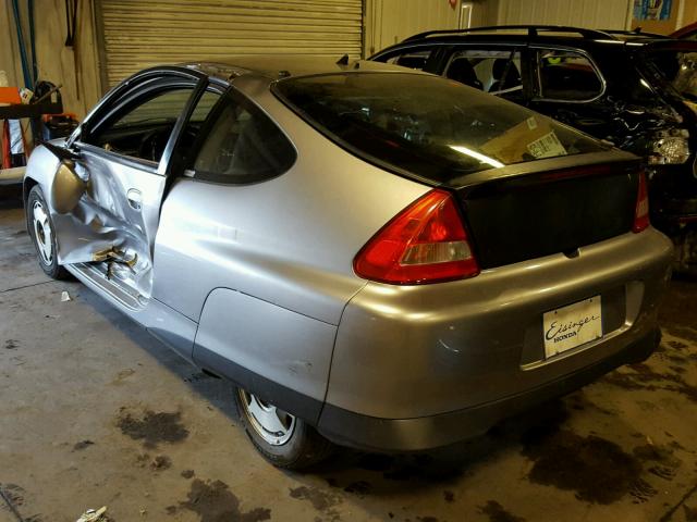 JHMZE1373YT000834 - 2000 HONDA INSIGHT GRAY photo 3