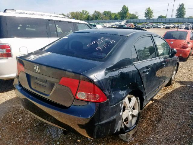 1HGFA16848L057369 - 2008 HONDA CIVIC EX BLACK photo 4