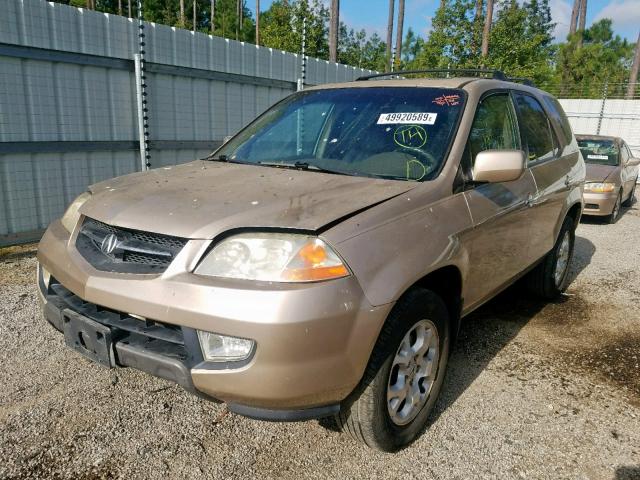 2HNYD186X2H544777 - 2002 ACURA MDX TOURIN GOLD photo 2