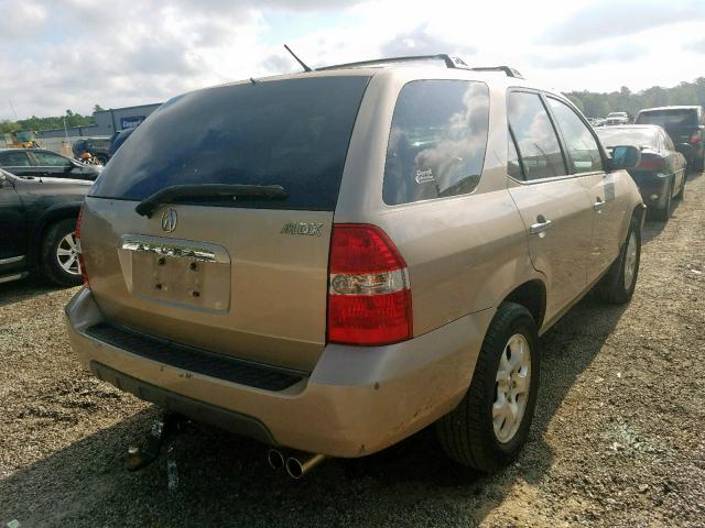 2HNYD186X2H544777 - 2002 ACURA MDX TOURIN GOLD photo 4