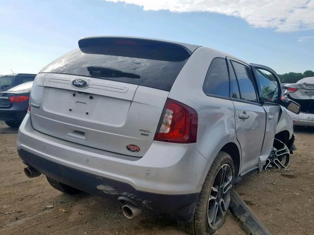 2FMDK4JC9DBA94343 - 2013 FORD EDGE SEL SILVER photo 4