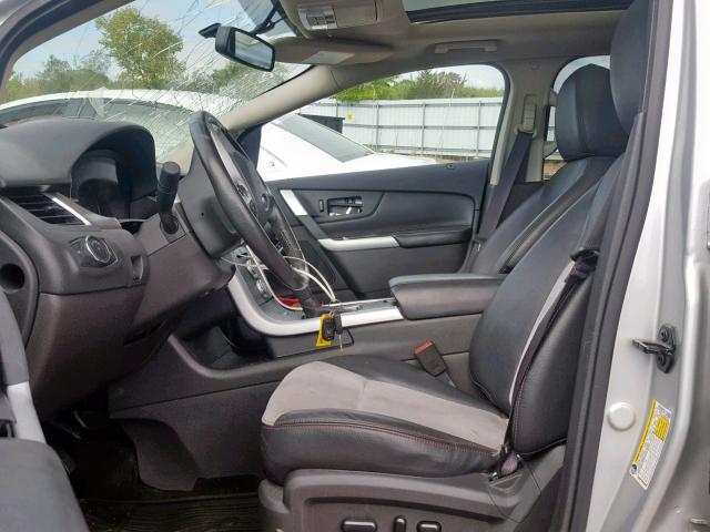 2FMDK4JC9DBA94343 - 2013 FORD EDGE SEL SILVER photo 5