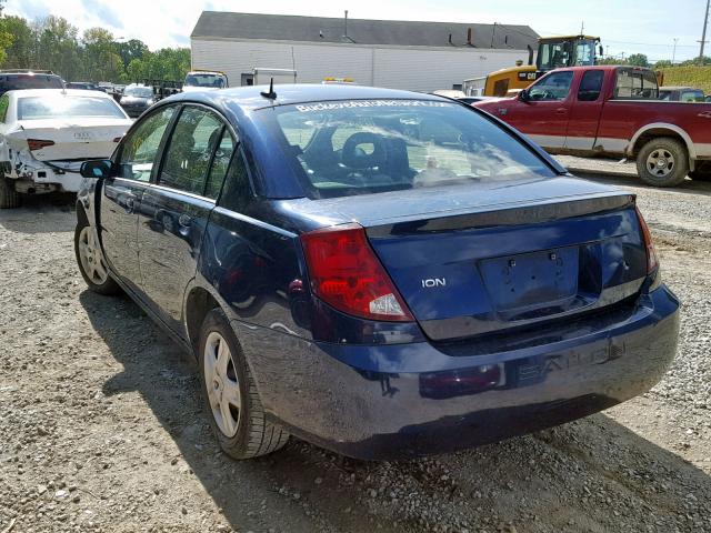 1G8AJ55F67Z203602 - 2007 SATURN ION LEVEL BLUE photo 3