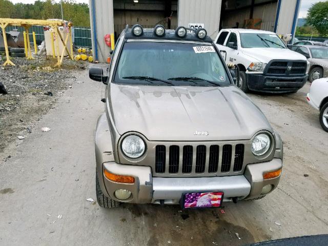 1J4GL38K72W366612 - 2002 JEEP LIBERTY RE TAN photo 9