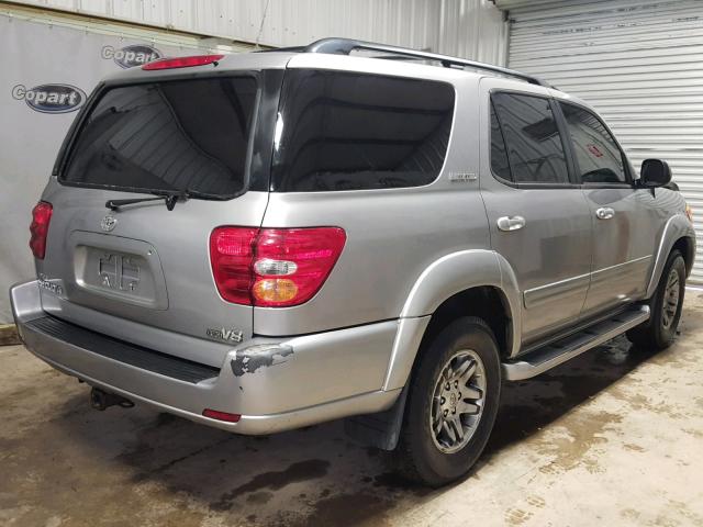 5TDZT38A23S173226 - 2003 TOYOTA SEQUOIA LI SILVER photo 4