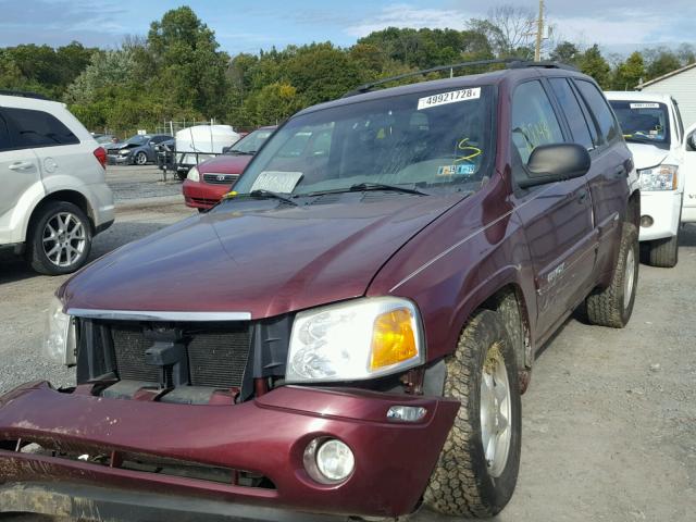 1GKDT13S042111898 - 2004 GMC ENVOY MAROON photo 2