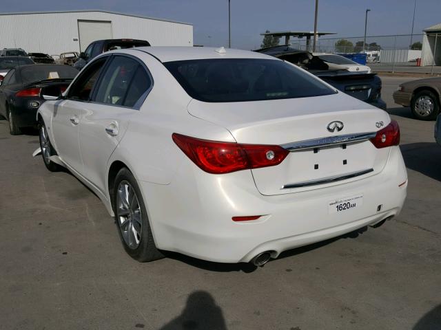 JN1BV7AP7EM686054 - 2014 INFINITI Q50 BASE WHITE photo 3