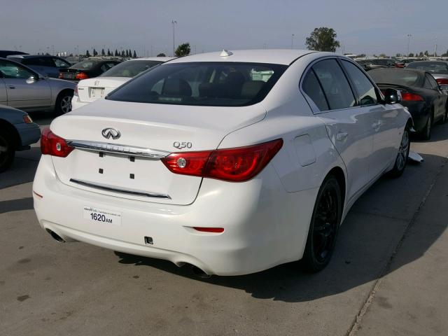 JN1BV7AP7EM686054 - 2014 INFINITI Q50 BASE WHITE photo 4