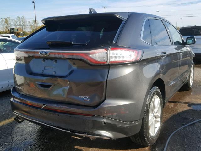 2FMPK4J8XHBB61353 - 2017 FORD EDGE SEL GRAY photo 4