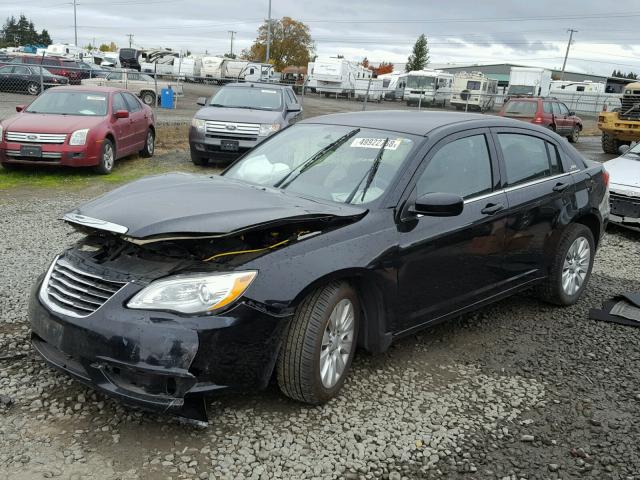 1C3CCBAB7CN112905 - 2012 CHRYSLER 200 LX BLACK photo 2