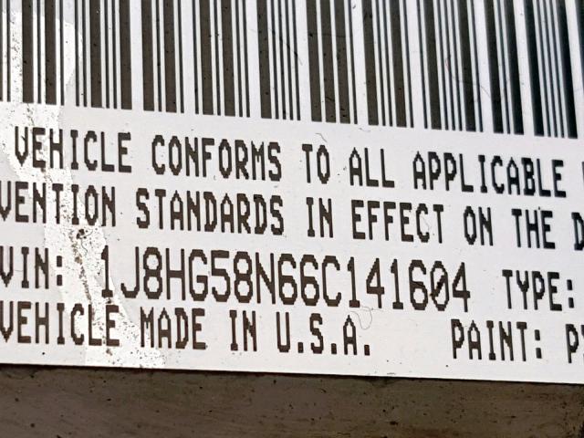 1J8HG58N66C141604 - 2006 JEEP COMMANDER 黑色 照片 10