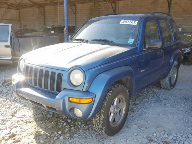 1J4GK58K43W531614 - 2003 JEEP LIBERTY LI BLUE photo 2