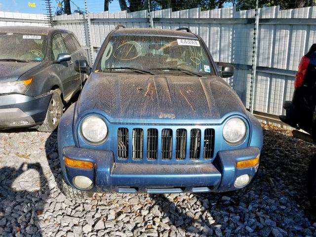 1J4GK58K43W531614 - 2003 JEEP LIBERTY LI BLUE photo 9