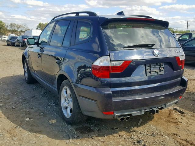 WBXPC934X7WF29297 - 2007 BMW X3 3.0SI BLUE photo 3