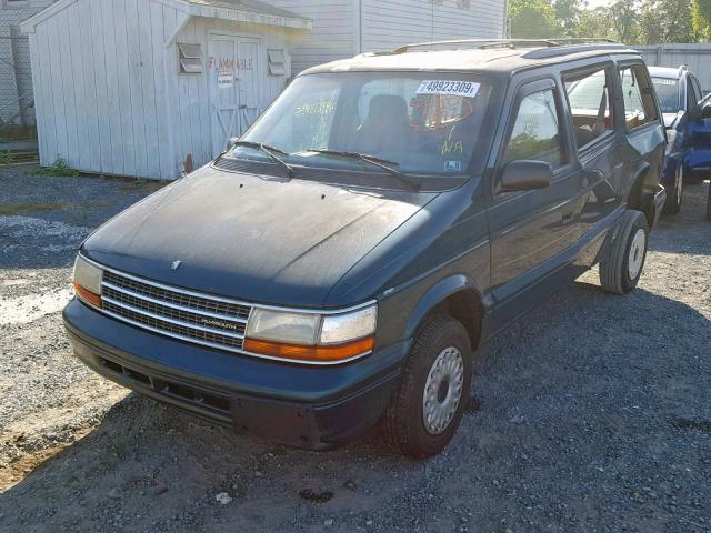 2P4GH2535SR234628 - 1995 PLYMOUTH VOYAGER TEAL photo 2
