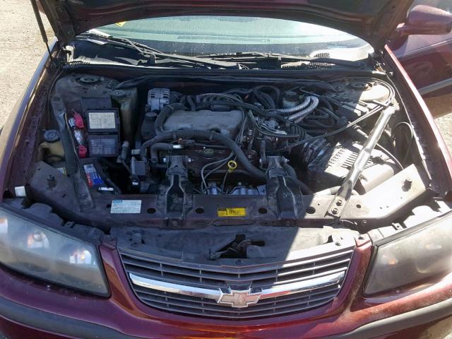 2G1WF55E6Y9121460 - 2000 CHEVROLET IMPALA MAROON photo 7