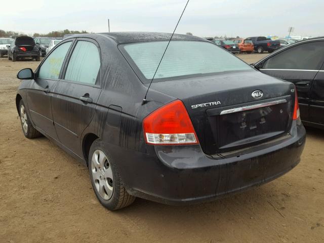 KNAFE121685556915 - 2008 KIA SPECTRA EX BLACK photo 3