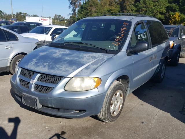 1D4GP25313B112827 - 2003 DODGE CARAVAN SE BLUE photo 2