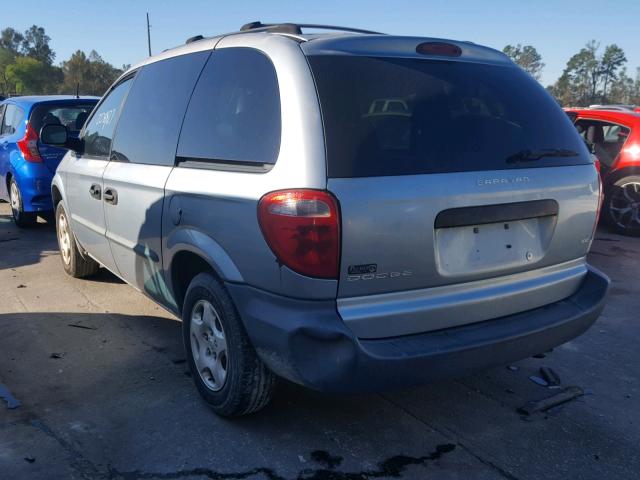 1D4GP25313B112827 - 2003 DODGE CARAVAN SE BLUE photo 3