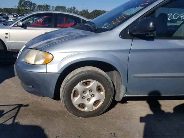 1D4GP25313B112827 - 2003 DODGE CARAVAN SE BLUE photo 9