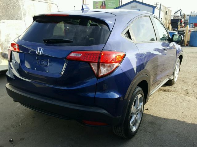 3CZRU5H50GM718044 - 2016 HONDA HR-V EX BLUE photo 4