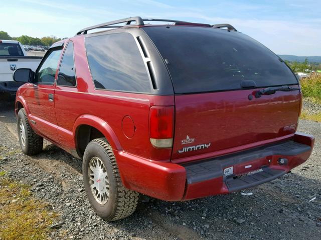 1GKCT18W2YK292578 - 2000 GMC JIMMY RED photo 3