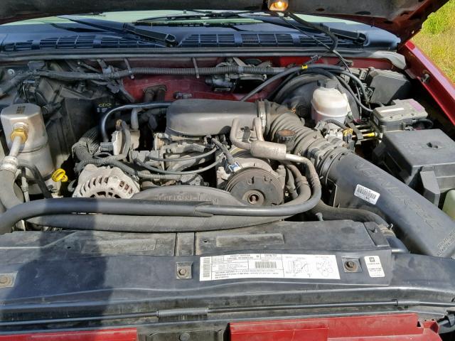 1GKCT18W2YK292578 - 2000 GMC JIMMY RED photo 7