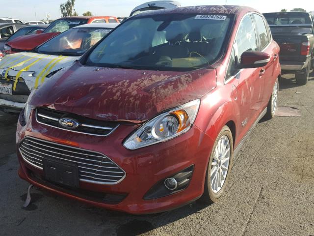 1FADP5CU0DL543898 - 2013 FORD C-MAX PREM RED photo 2