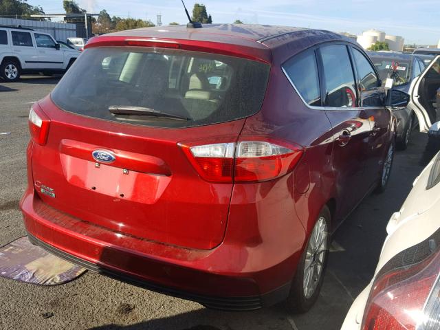 1FADP5CU0DL543898 - 2013 FORD C-MAX PREM RED photo 4