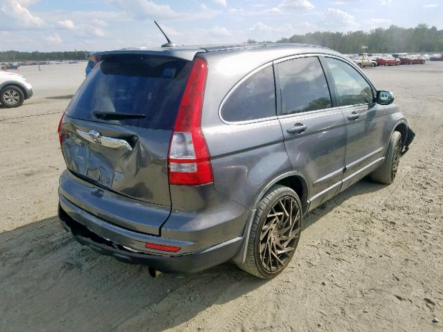 JHLRE3H77AC005890 - 2010 HONDA CR-V EXL GRAY photo 4