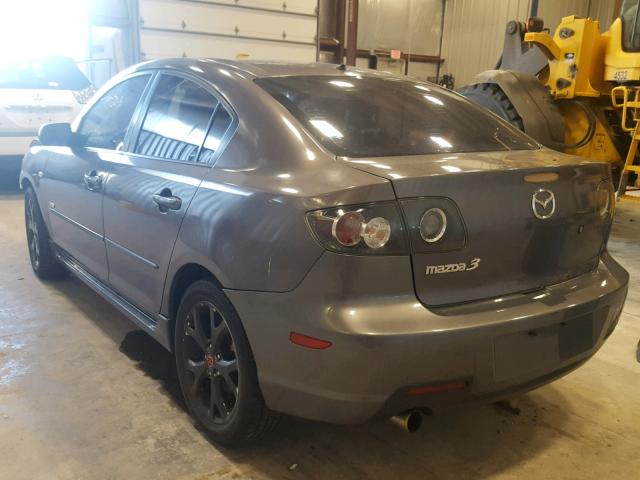 JM1BK323981155390 - 2008 MAZDA 3 S GRAY photo 3