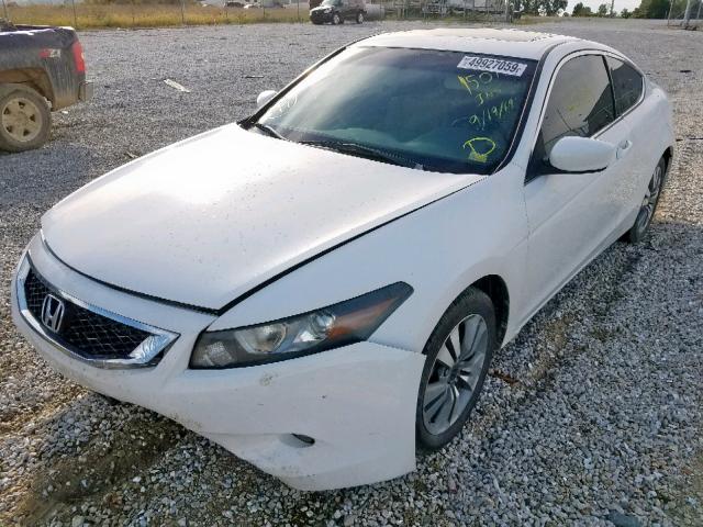 1HGCS12878A029485 - 2008 HONDA ACCORD EXL WHITE photo 2