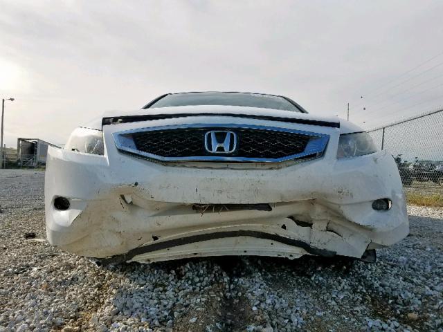 1HGCS12878A029485 - 2008 HONDA ACCORD EXL WHITE photo 9