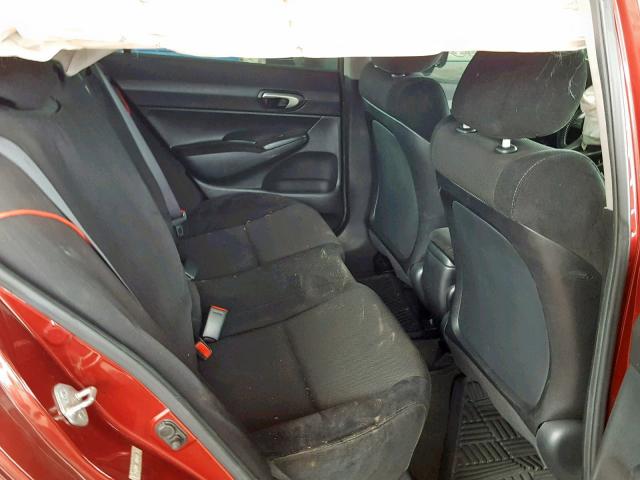 2HGFA16609H339120 - 2009 HONDA CIVIC LX-S ბურგუნდია ფოტო 6