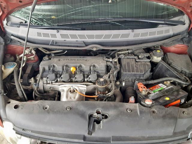 2HGFA16609H339120 - 2009 HONDA CIVIC LX-S ბურგუნდია ფოტო 7