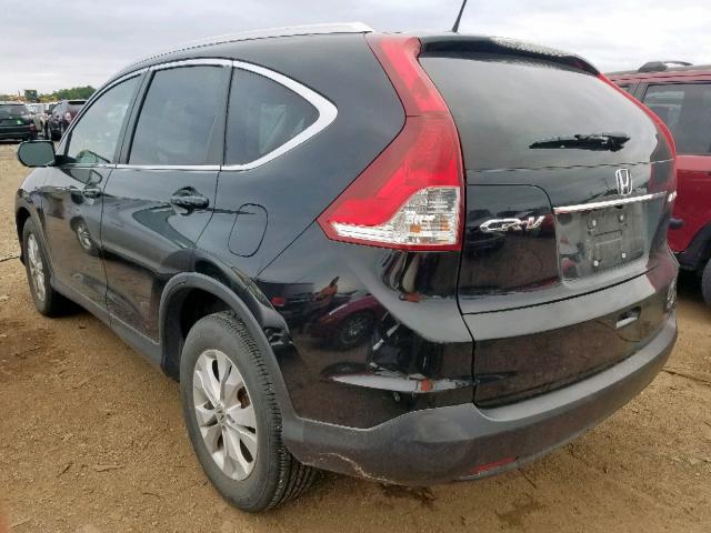 2HKRM4H75EH718576 - 2014 HONDA CR-V EXL BLACK photo 3