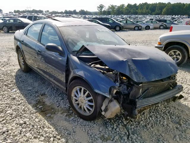 1C3EL46R42N347187 - 2002 CHRYSLER SEBRING LX BLUE photo 1