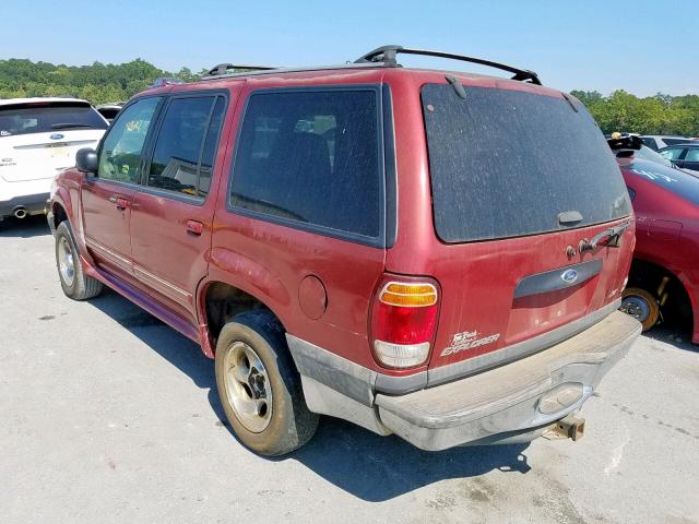 1FMZU63X9YZC55353 - 2000 FORD EXPLORER X RED photo 3