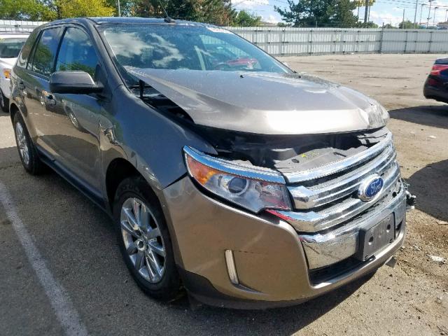 2FMDK3J9XDBB35965 - 2013 FORD EDGE SEL GRAY photo 1