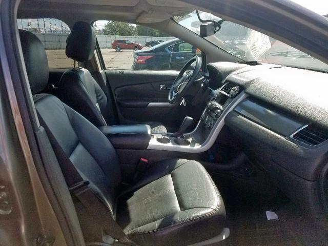 2FMDK3J9XDBB35965 - 2013 FORD EDGE SEL GRAY photo 5