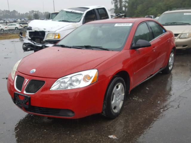 1G2ZF58B674152736 - 2007 PONTIAC G6 VALUE L RED photo 2